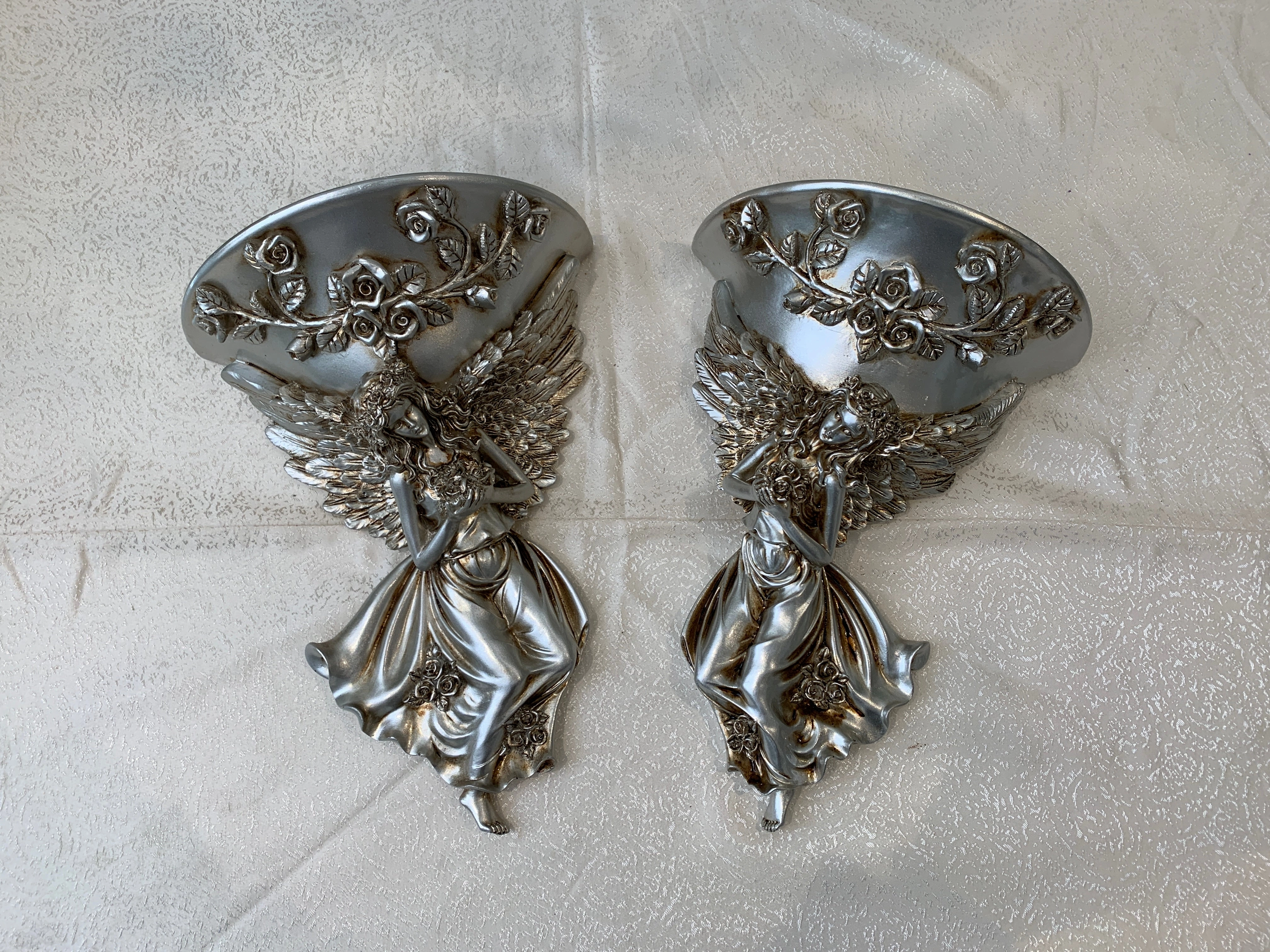 Decorative Angel Wall Planter - Fiberglass (Code: FG-TR379)