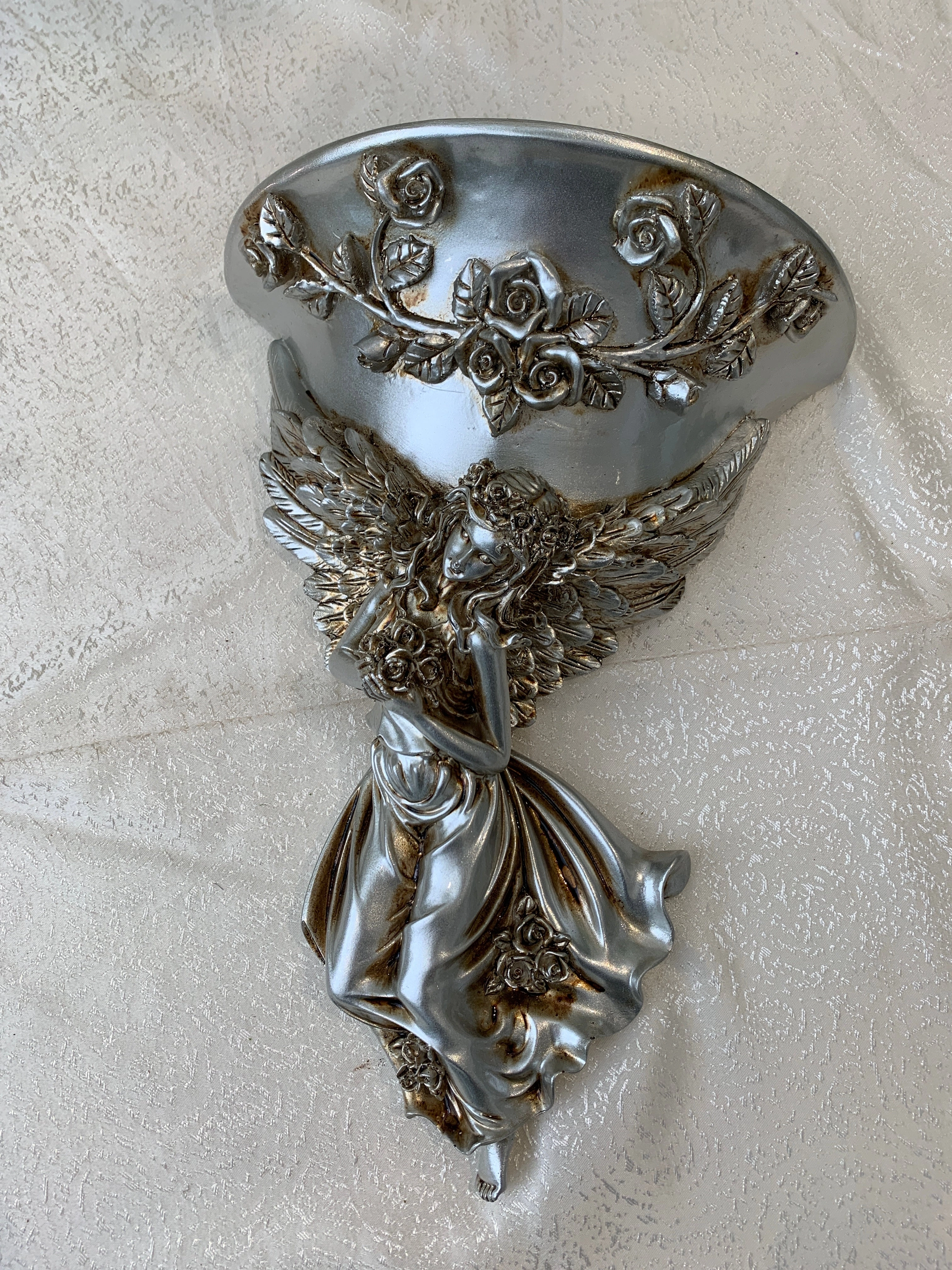 Decorative Angel Wall Planter - Fiberglass (Code: FG-TR379)