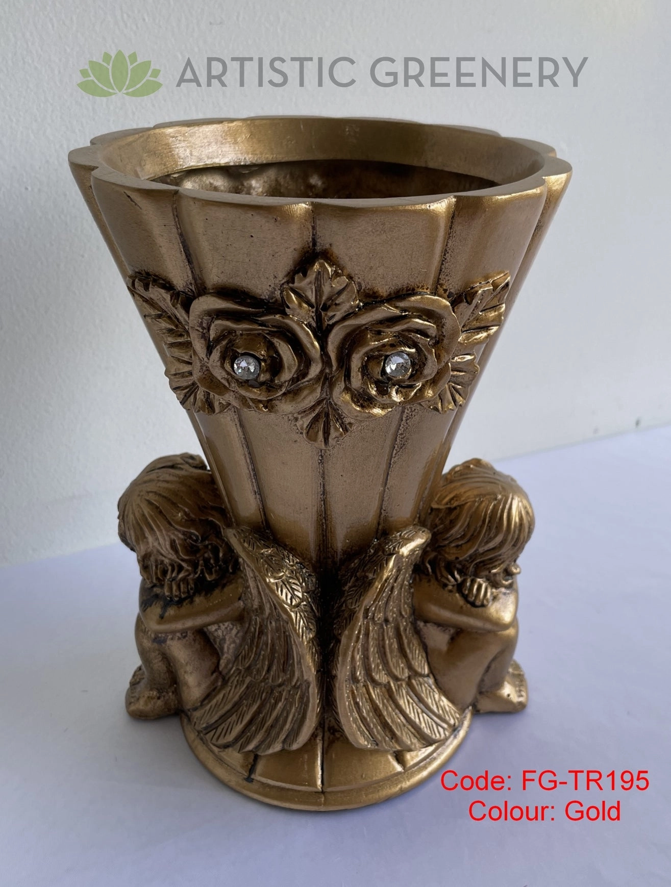Decorative Angels Fiberglass Vase - (Code: FG-TR195) SPECIAL