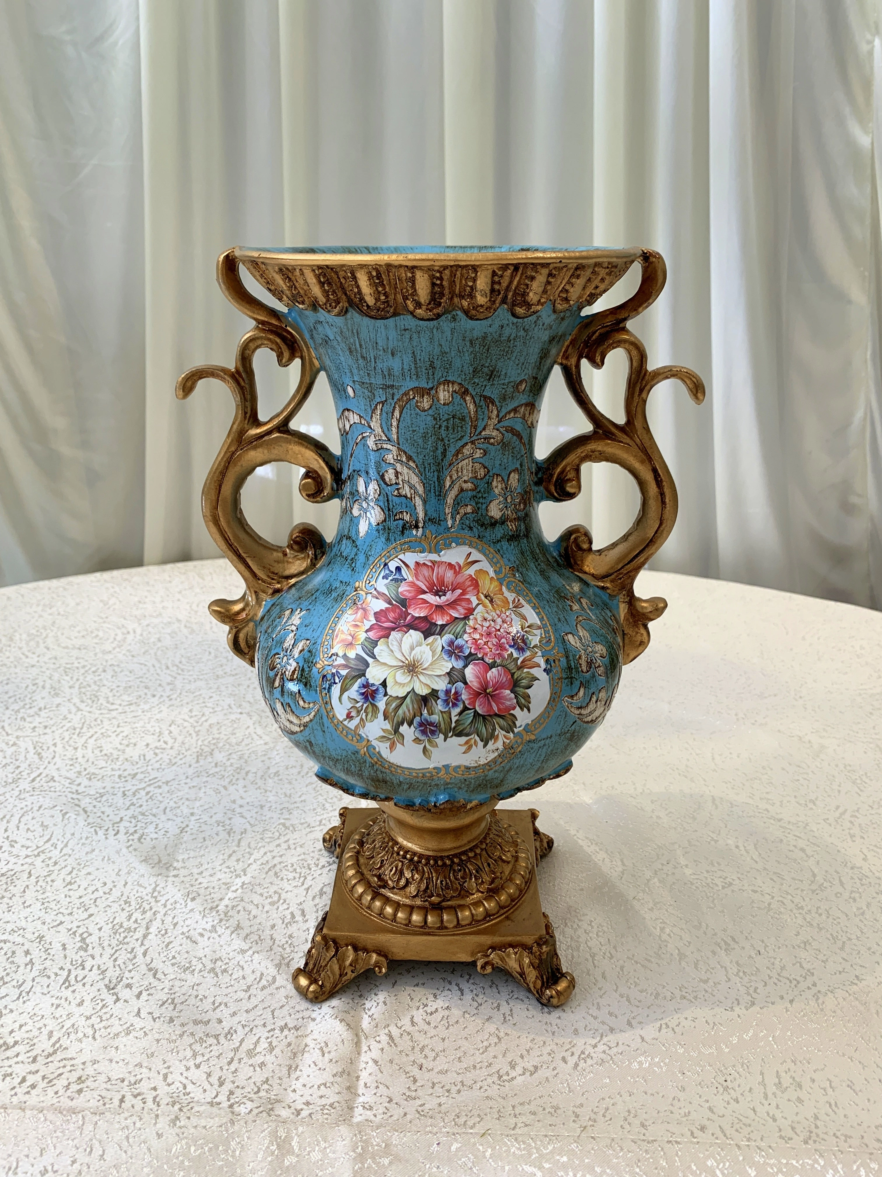 Decorative Fiberglass Vase - Blue