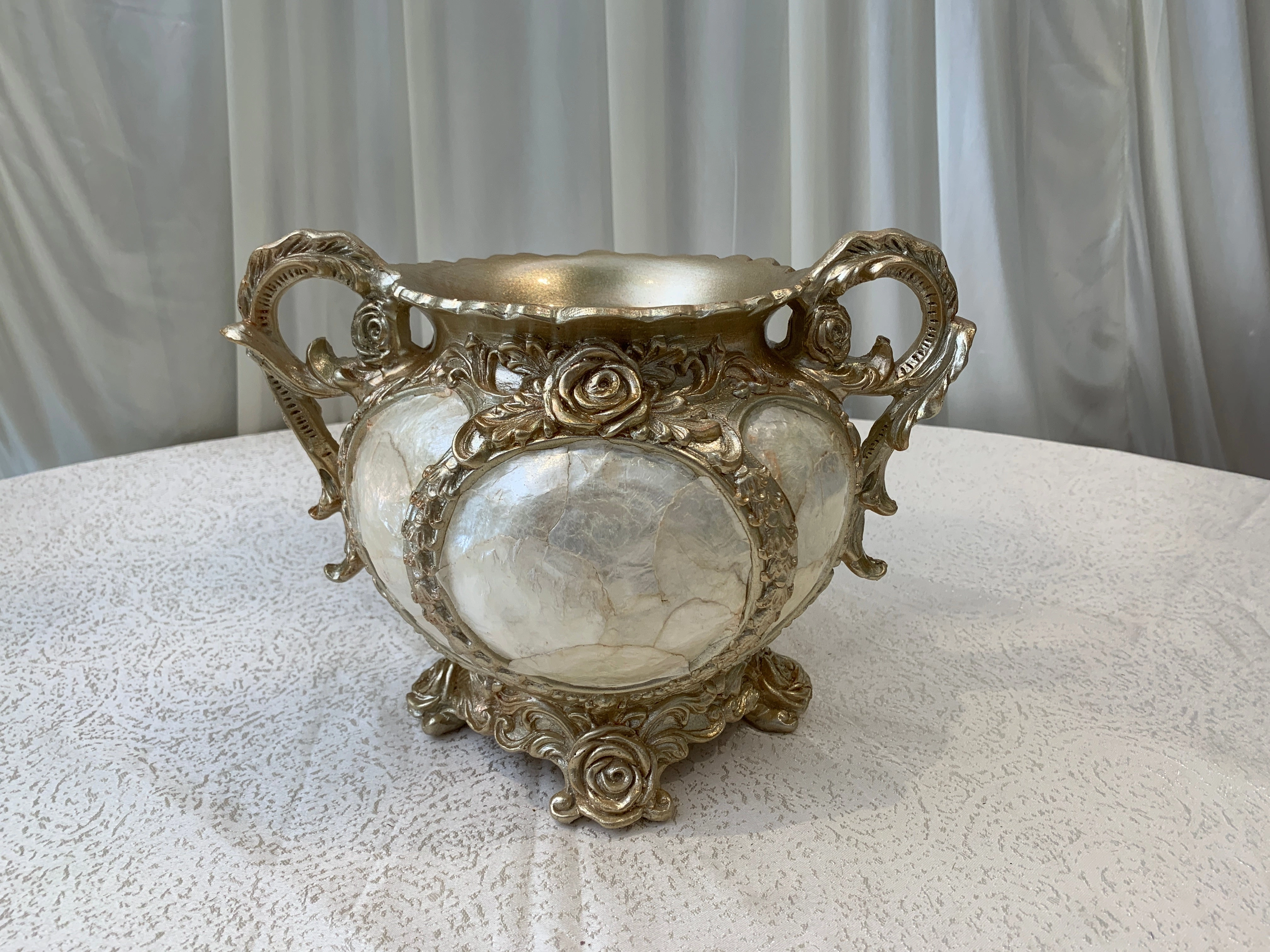 Decorative Fiberglass Vases - Pearl & Gold (2 Styles)