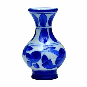 Decorative Flower Vase (Blue) hanging green plant  