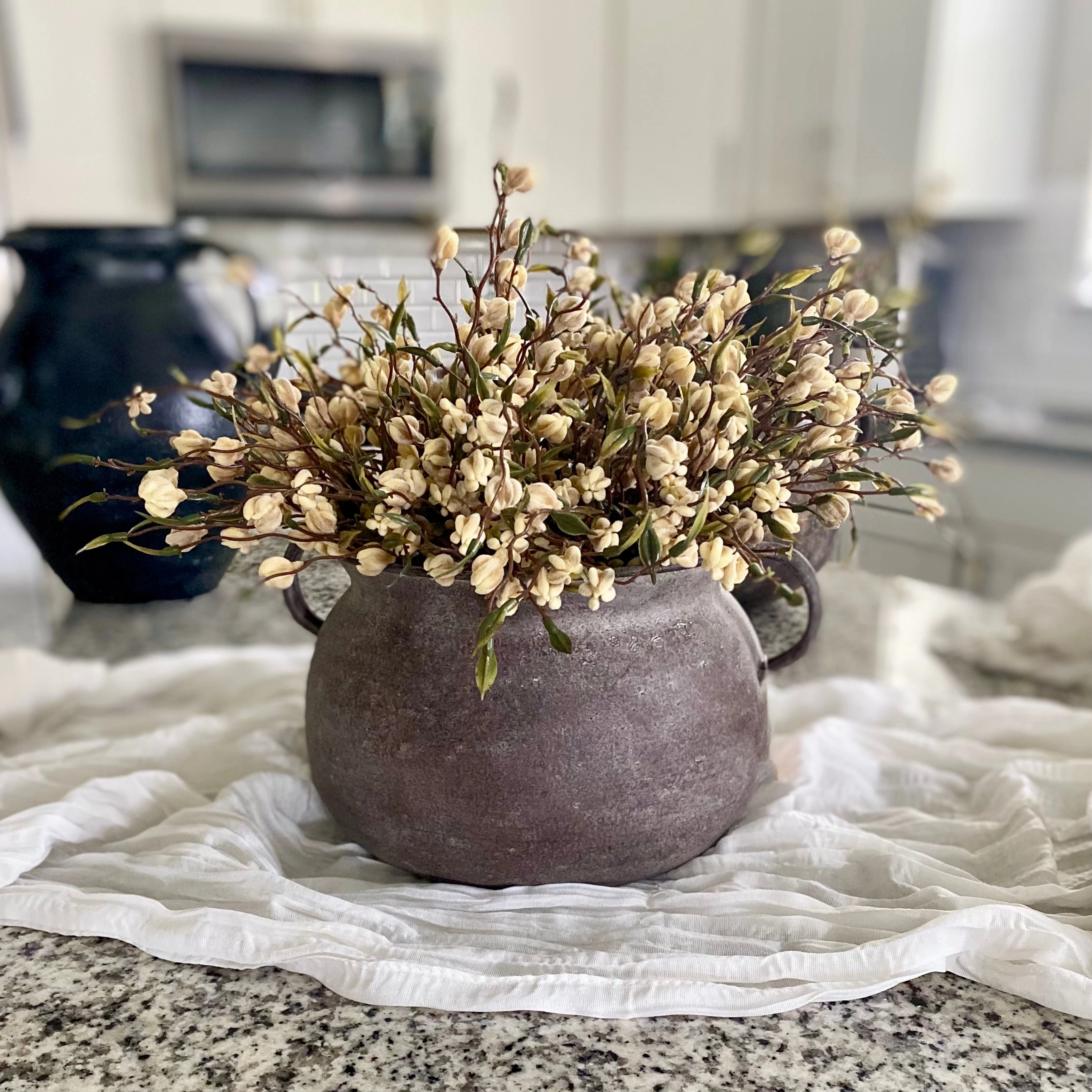 Decorative Iron Pot outdoor greenery  