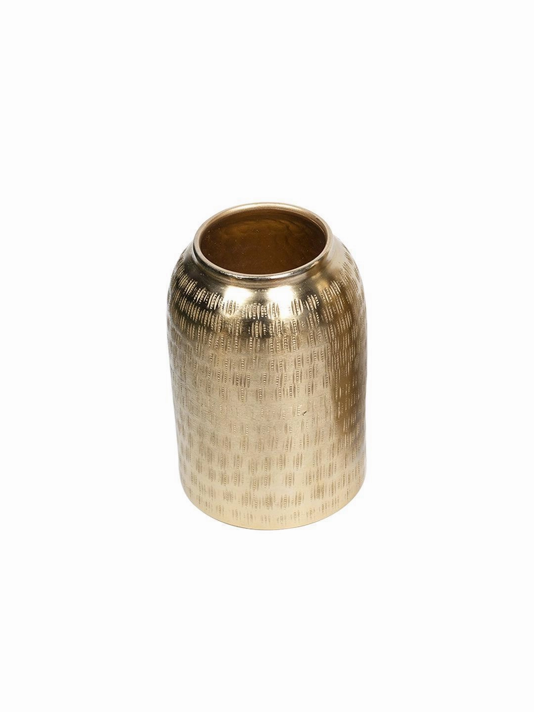 Decorative Modern Gold Metal Table Flower Dolchi Shape Vase for Festive Dcor