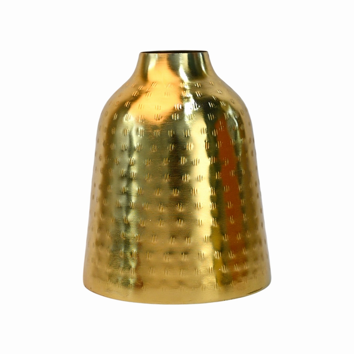 Decorative Rice Hammer Vase - Golden, Mason Shape