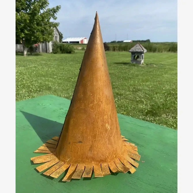 Decorative Rustic Metal Witch Hat For Pumpkin or Table Top