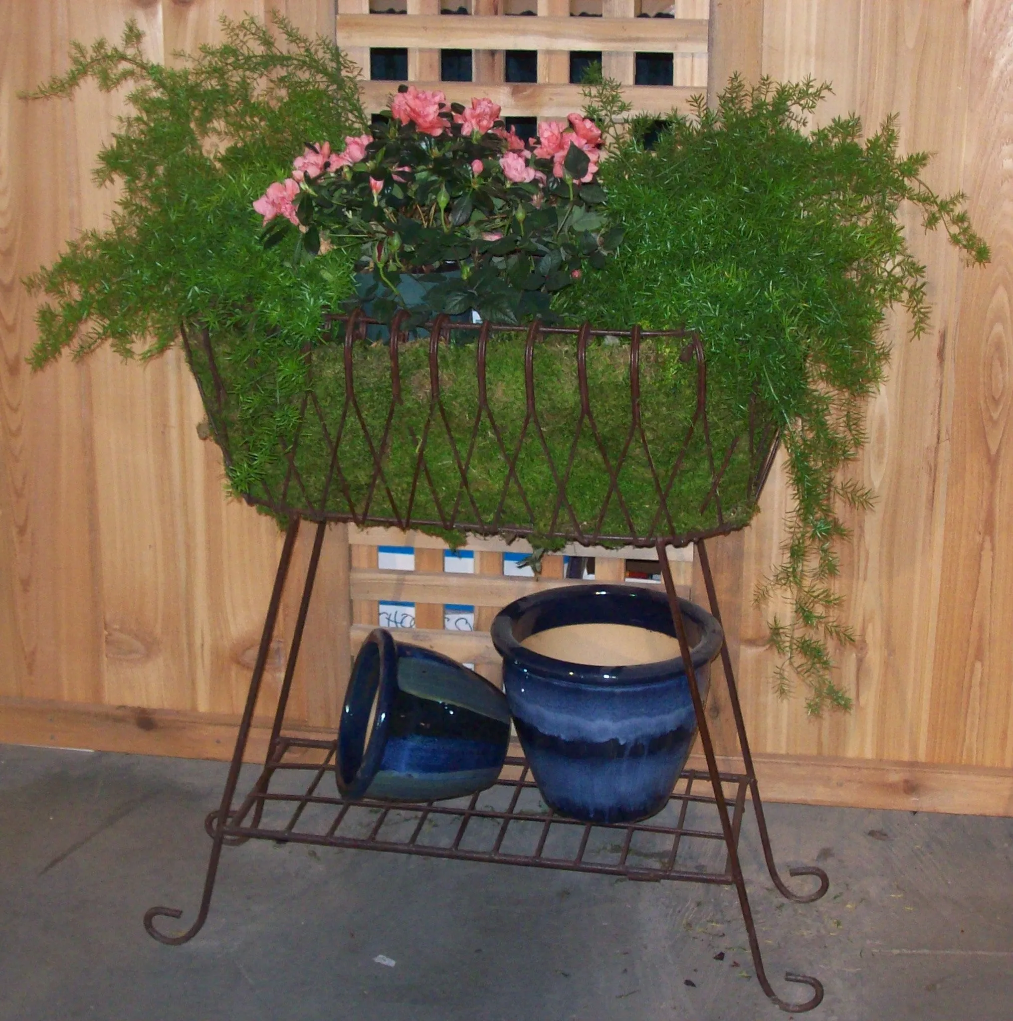 Deep Basket Fern Stand decorative plants  