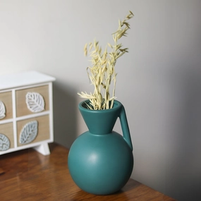 Deep Sea Green Decorative Vase dried green plant  