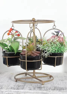 Detachable Round Stand with 4 Planters shade perennial  