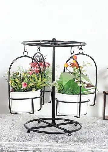 Detachable Round Stand with 4 Planters