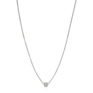 Diamond Bezel Set Necklace in 14K White Gold (0.24 CTW G/SI2)