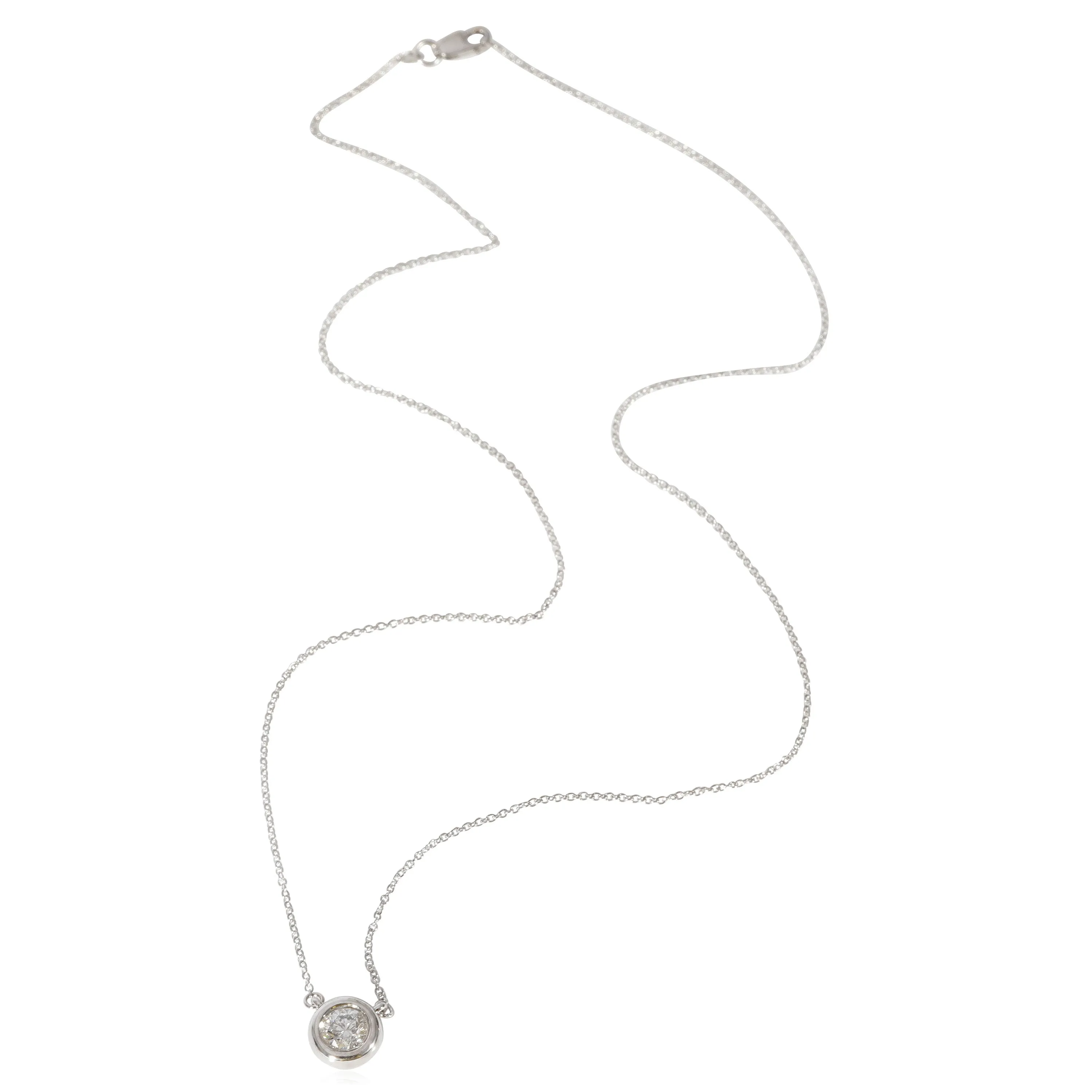 Diamond Bezel Set Necklace in 14K White Gold (0.52 CTW)