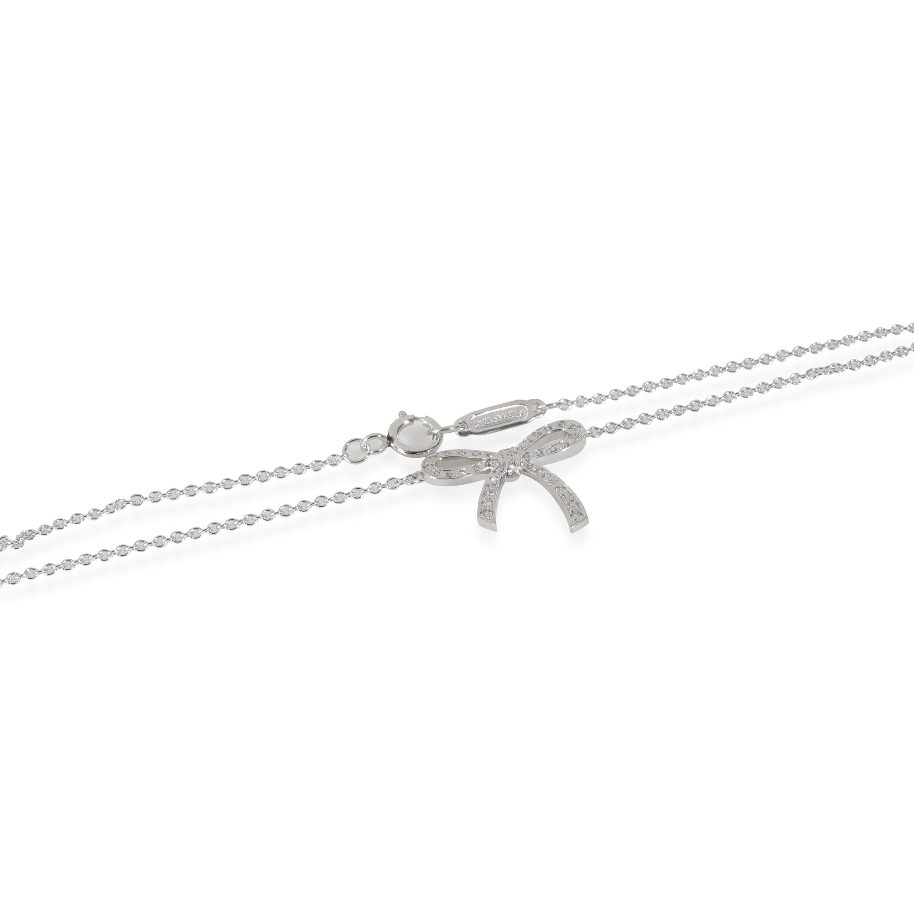 Diamond Bow Pendant in Platinum 0.27 CTW
