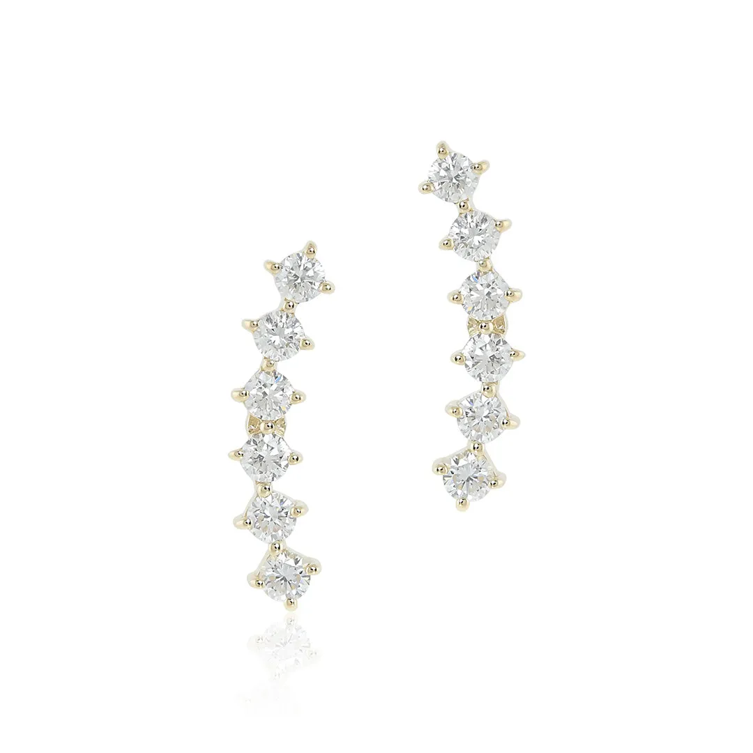 Diamond Curve Earrings