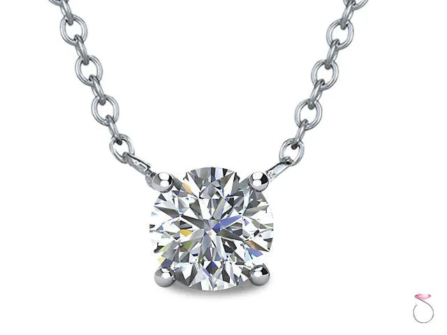 Diamond Solitaire Pendant 1/4ct with Chain in 14K Gold