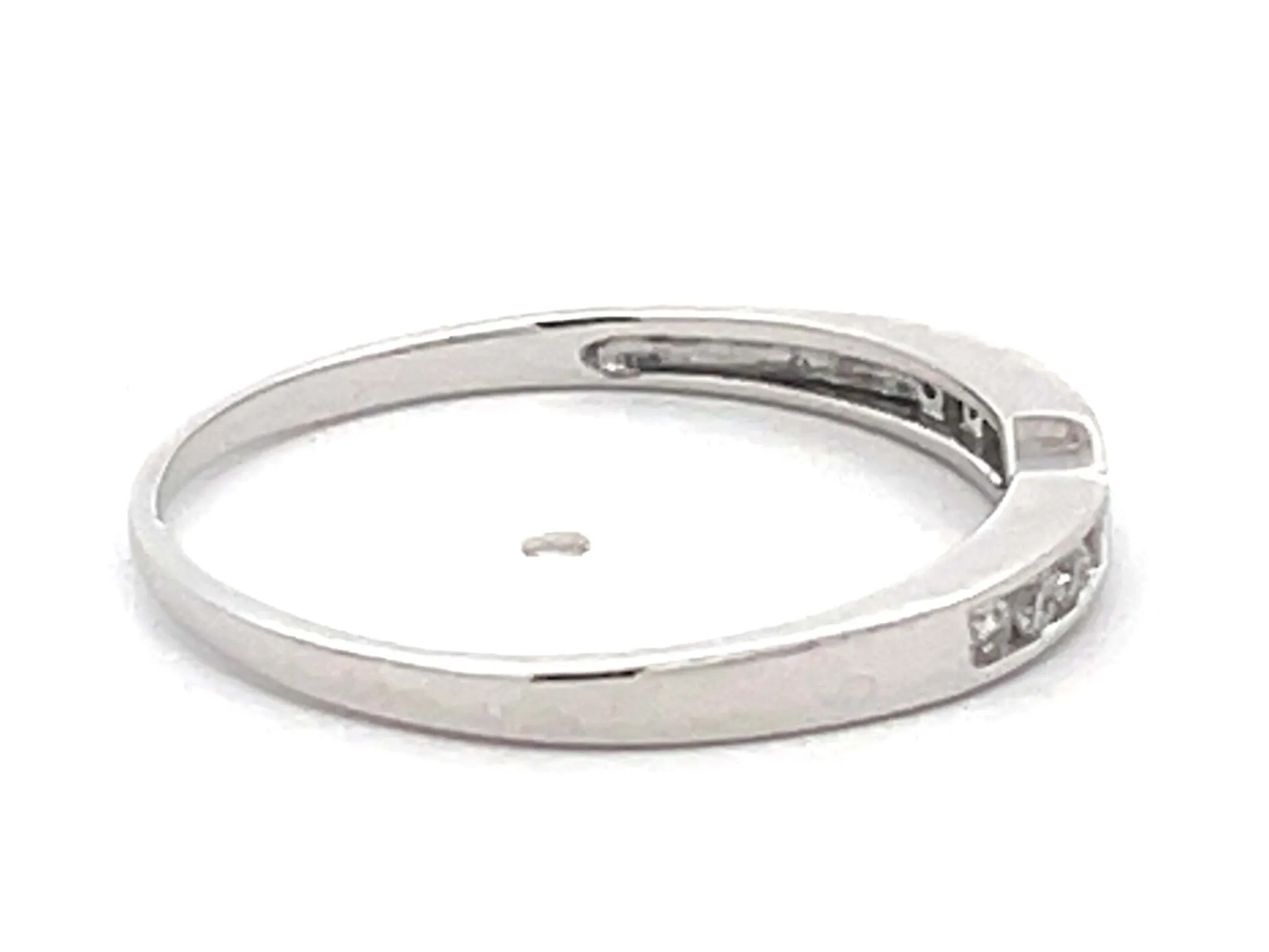 Diamond Stackable Band Ring 14k White Gold