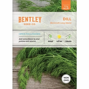 Dill, Long Island Mammoth Seed Packet floating plant shelf  