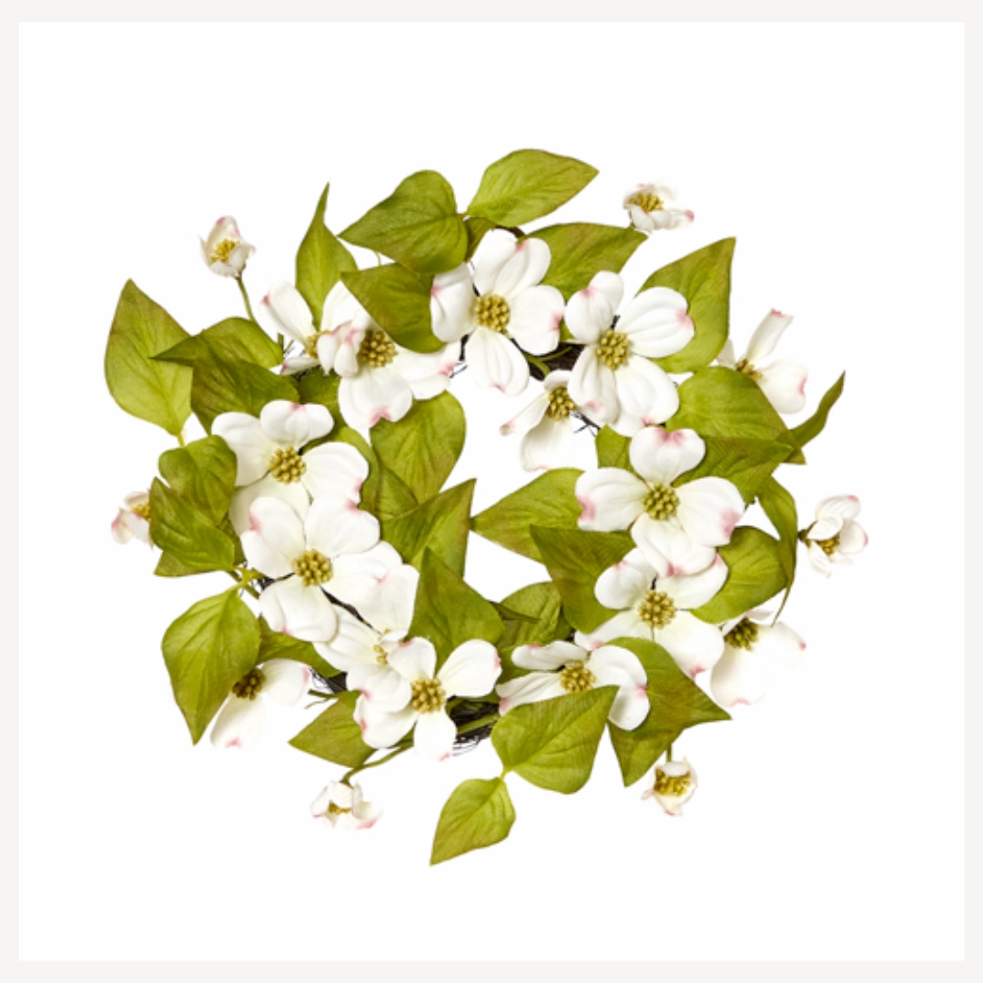 Dogwood Mini Wreath-Candle Ring