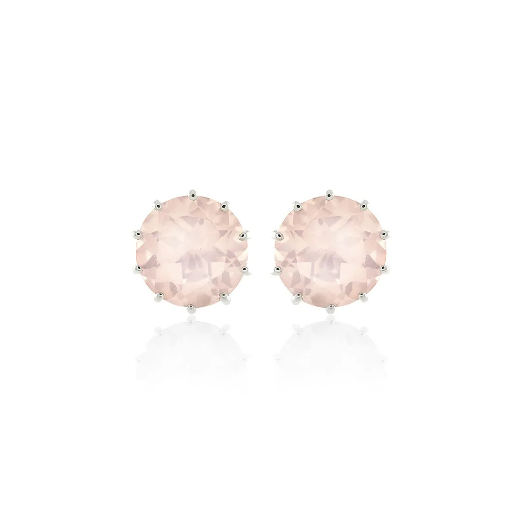Dottie Earrings in Rose Quartz