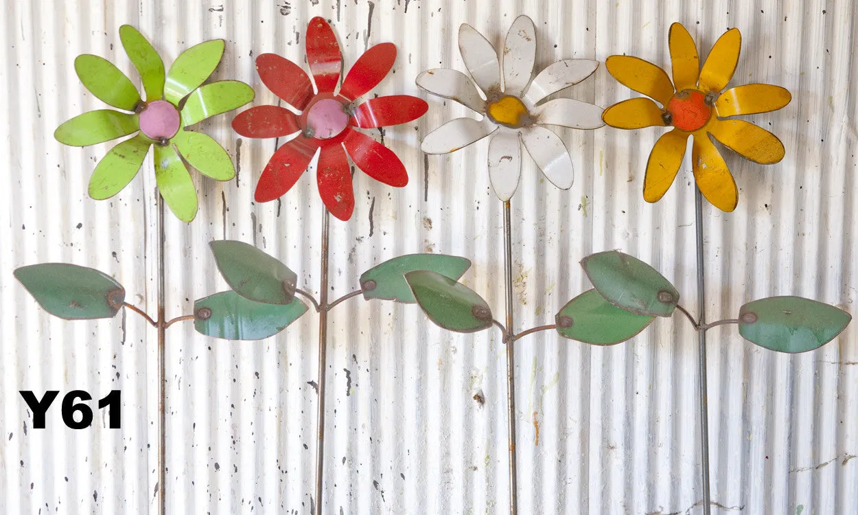 Drum Metal Daisy decorative plants  