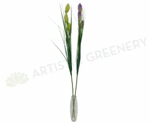DS0034 Decor Stick with Yellow or Purple Flower 165cm dried green plant  