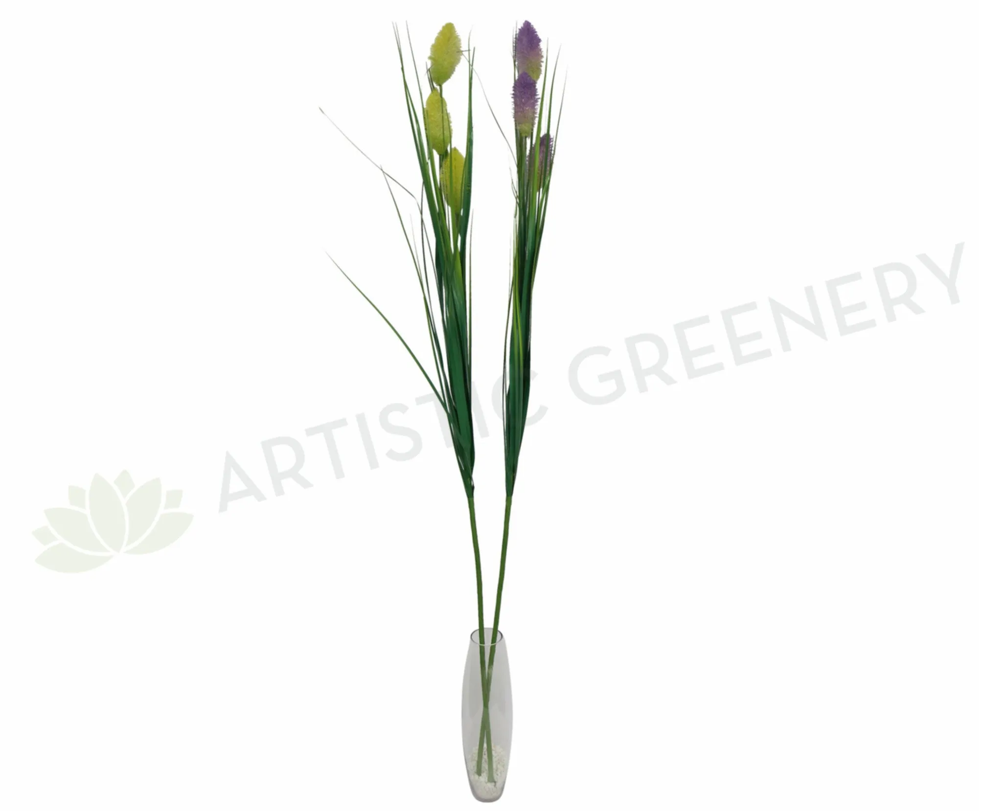 DS0034 Decor Stick with Yellow or Purple Flower 165cm dried green plant  