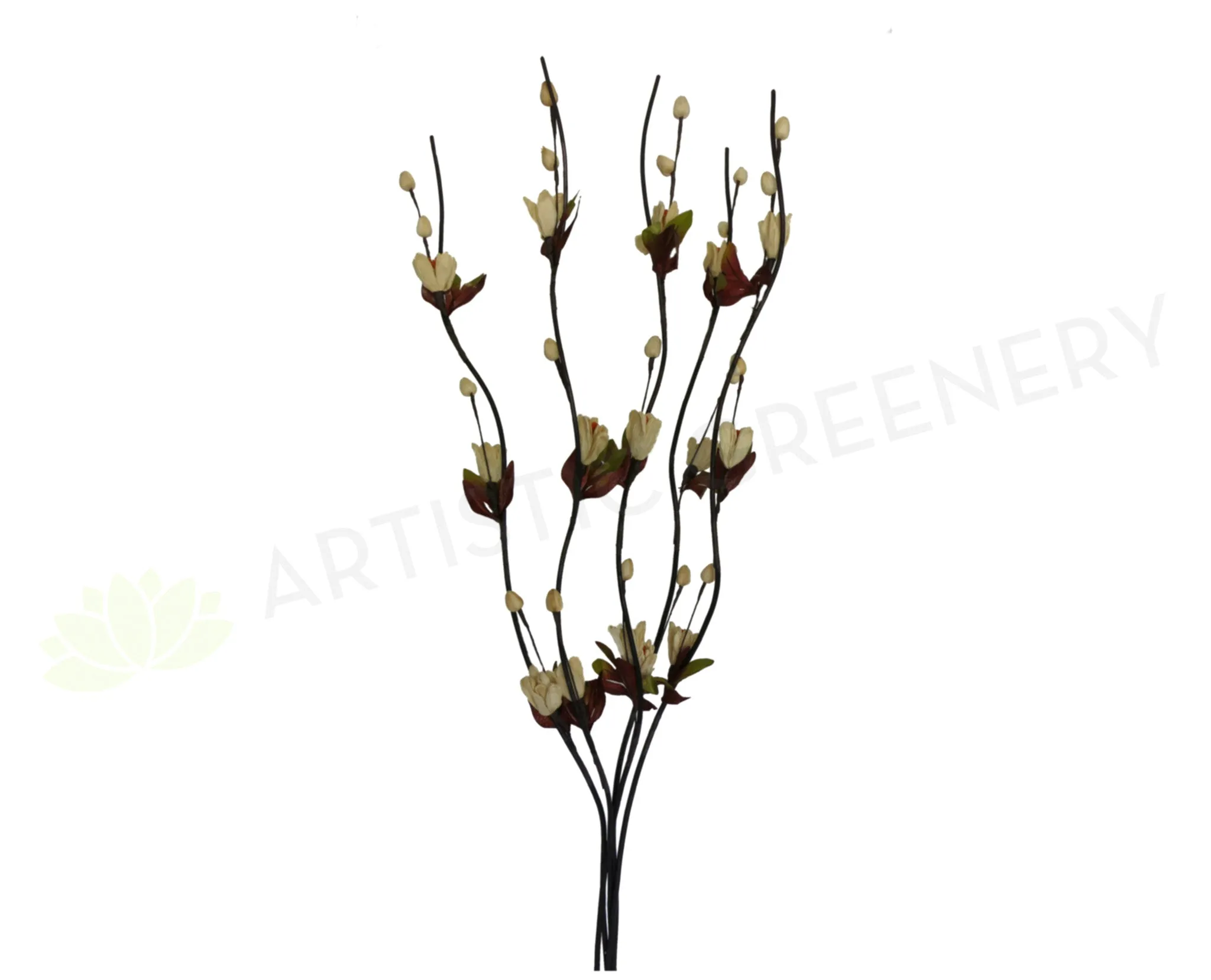 DS0039A Dcor Sticks with Flowers 167cm (2 Styles) dried green plant  