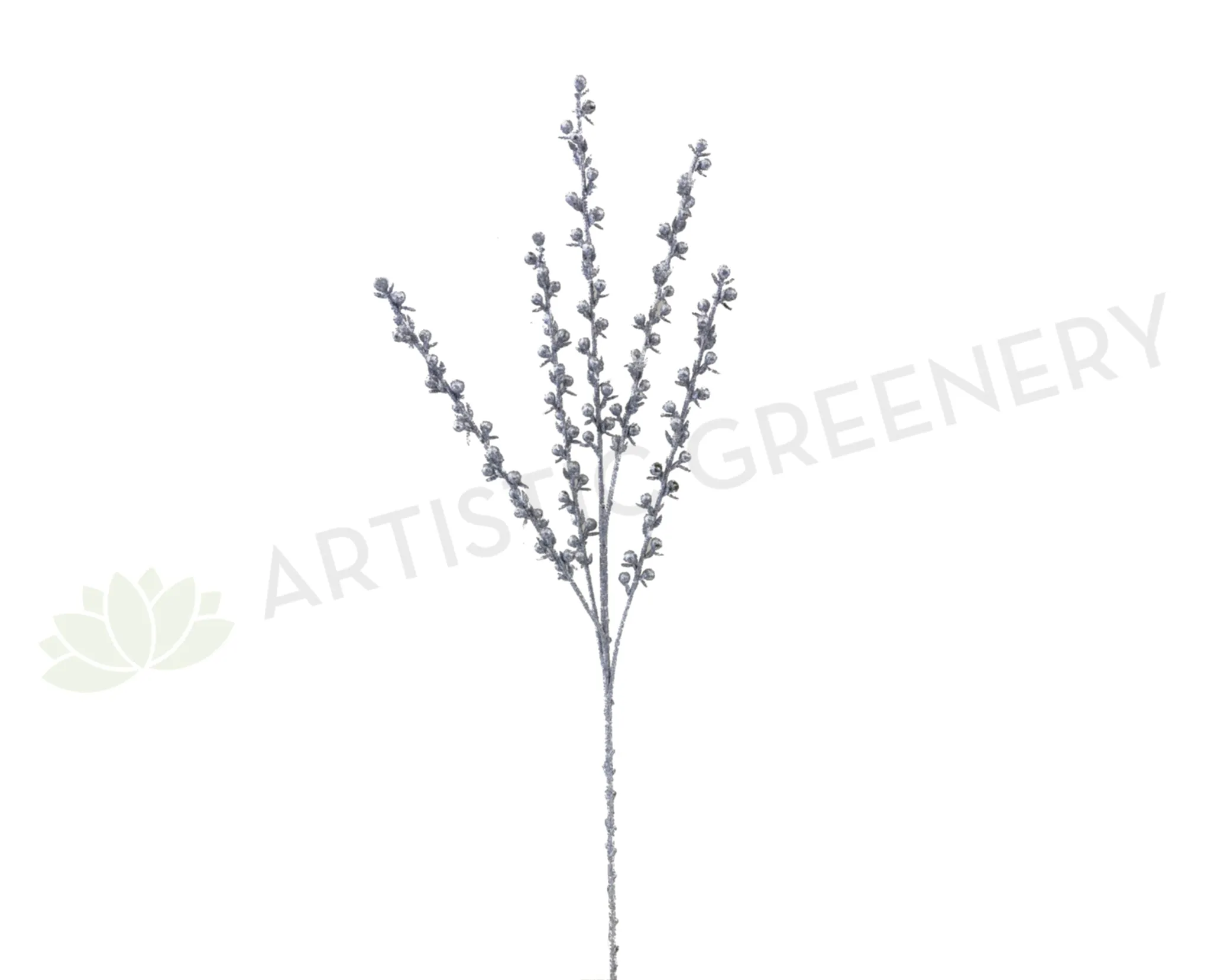 DS0045 Silver Glitter Twig 72cm dried green plant  