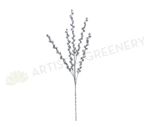 DS0045 Silver Glitter Twig 72cm dried green plant  
