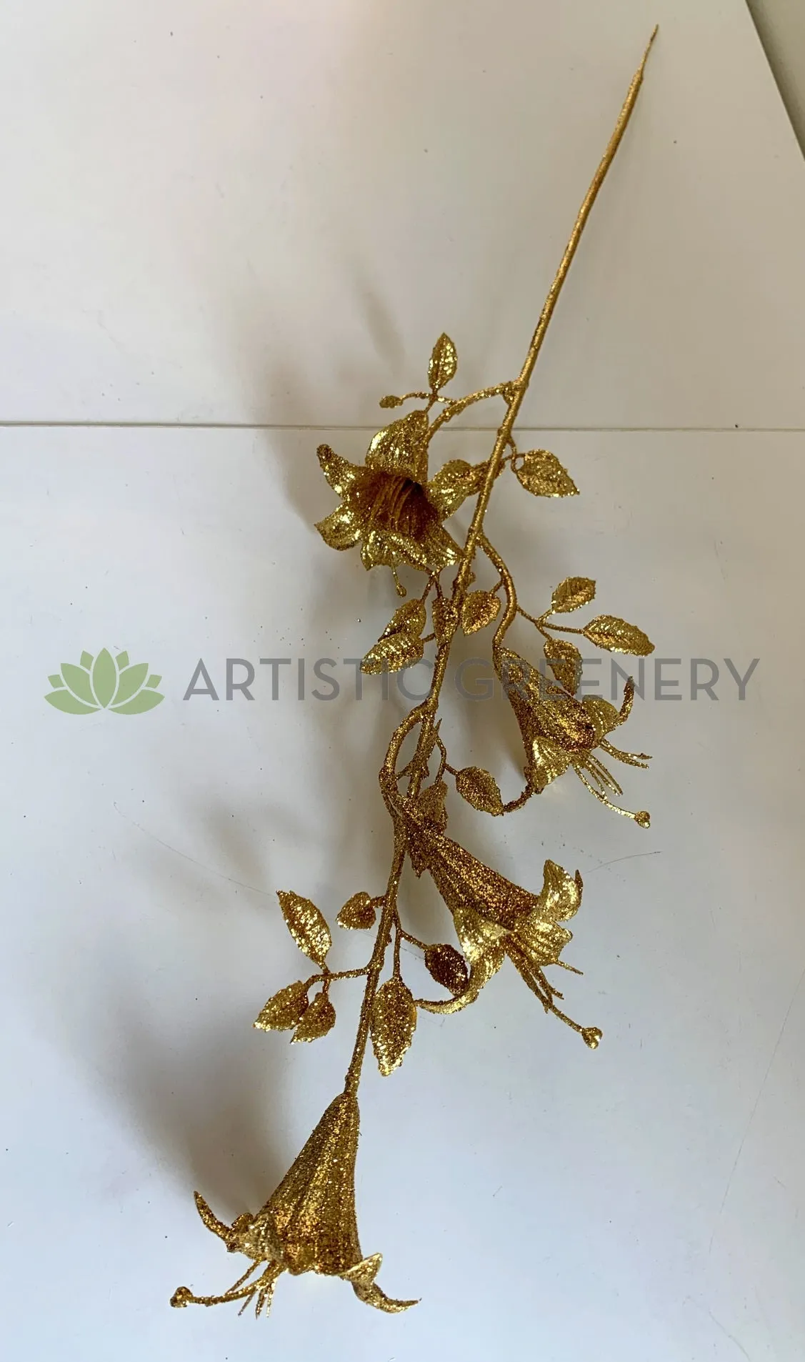 DS0047S Glitter Lily Stem 71cm Gold
