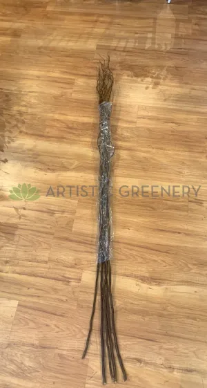 DS0056 Natural Brown Twigs 185cm dried green plant  