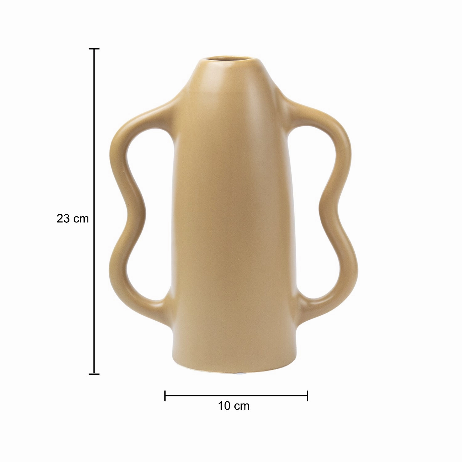 Dual Tone Cream Ceramic Vase