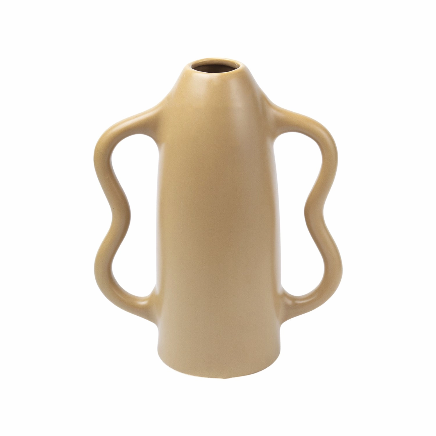 Dual Tone Cream Ceramic Vase