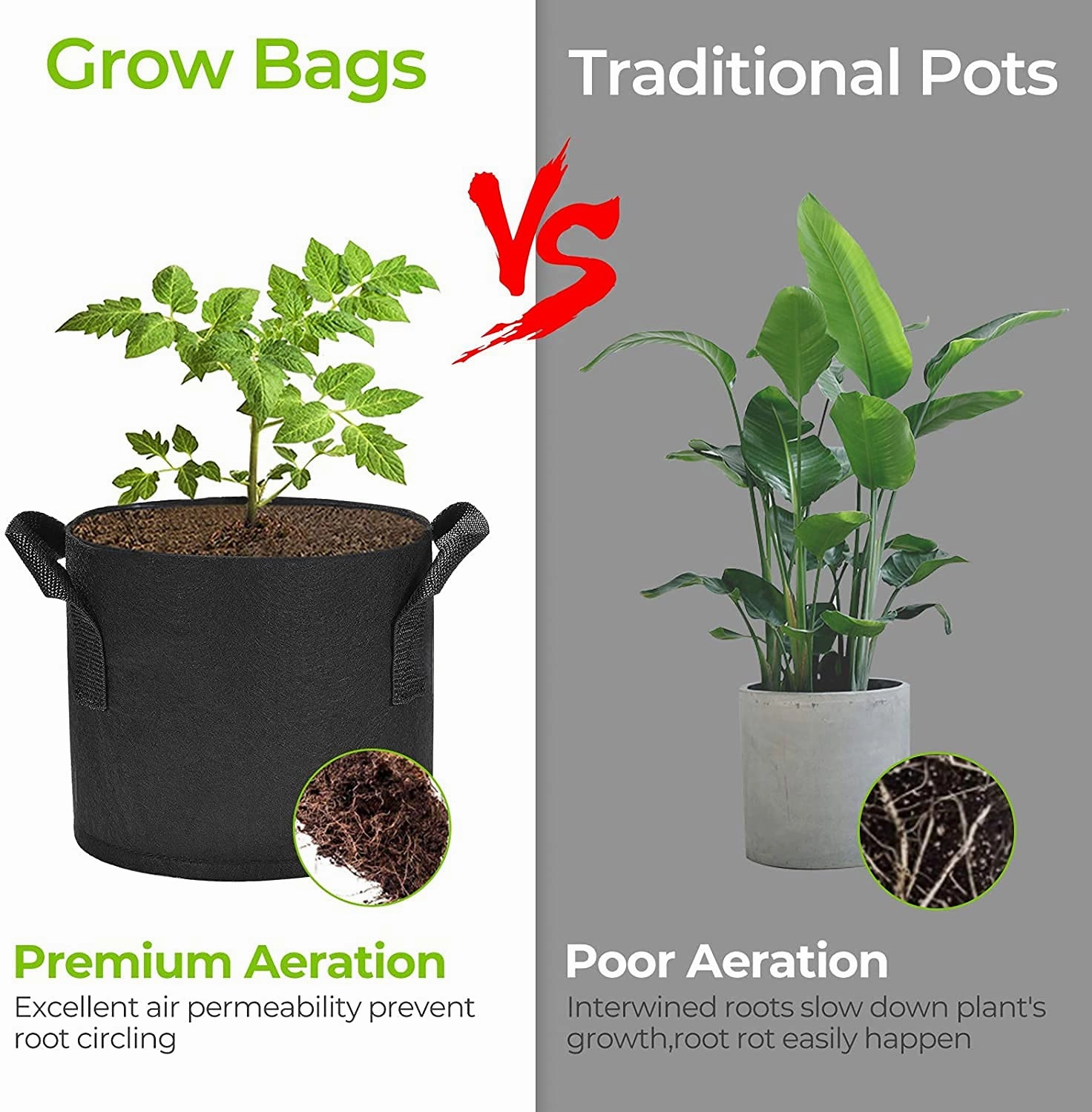 Ecofriendly Grow Bags (8 Gallon)