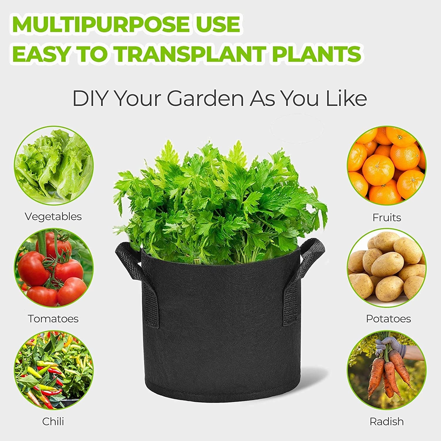 Ecofriendly Grow Bags (Pack of 5)