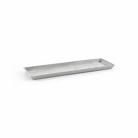 Ecopots Saucer Rectangular White Grey plant seeds  