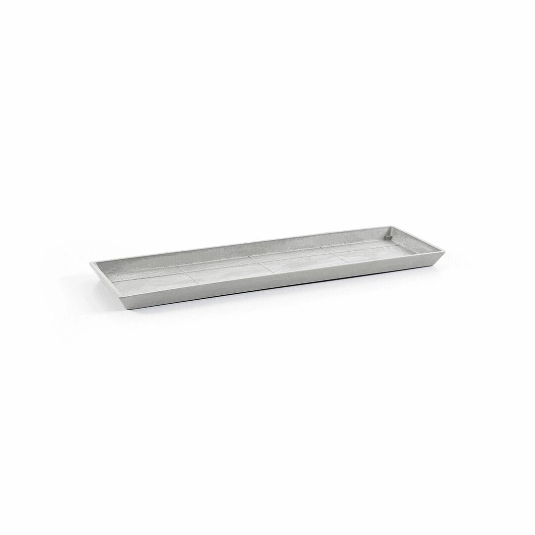 Ecopots Saucer Rectangular White Grey plant seeds  