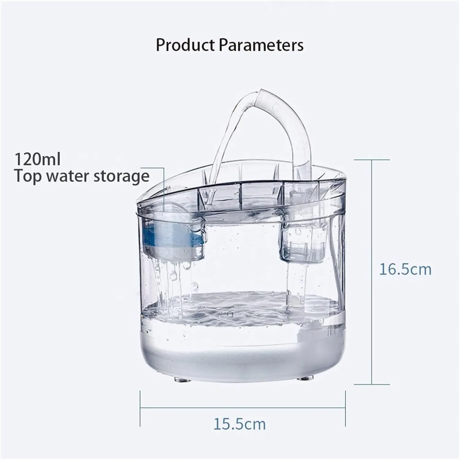 Electric Pet Water Fountain Cat Dog Automatic Sensor Drinking Dispenser Filter V201-W12783027