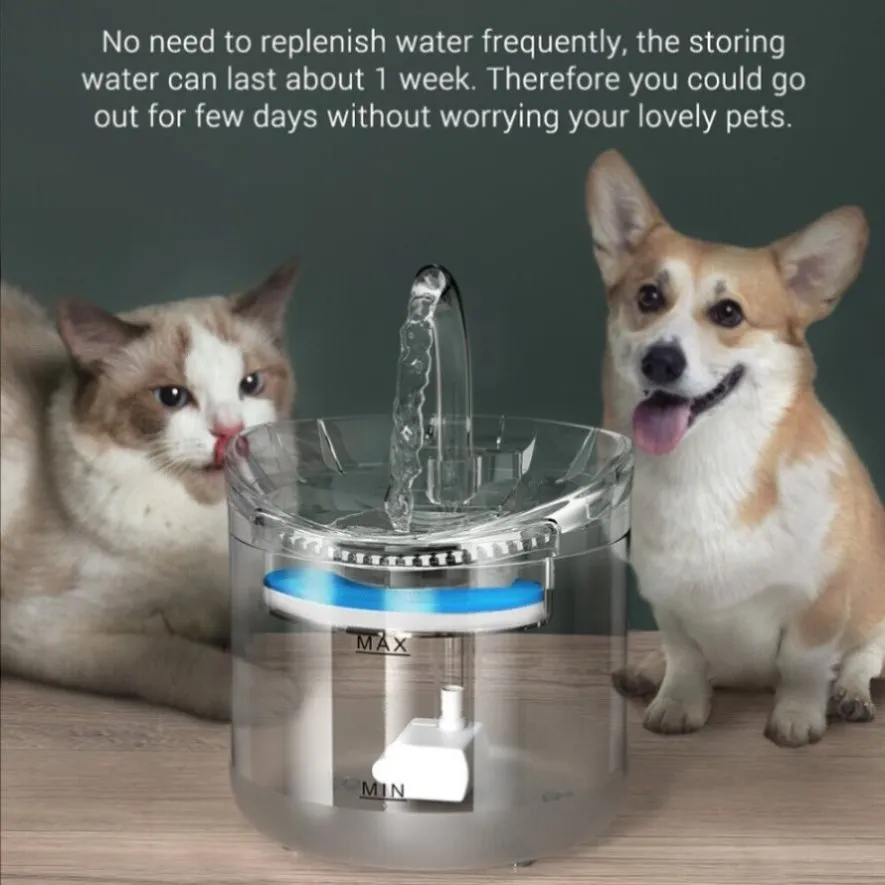 Electric Pet Water Fountain Cat Dog Automatic Sensor Drinking Dispenser Filter V201-W12783027