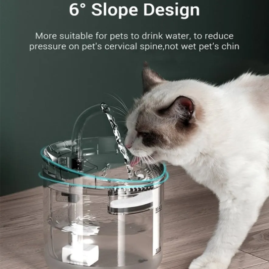 Electric Pet Water Fountain Cat Dog Automatic Sensor Drinking Dispenser Filter V201-W12783027