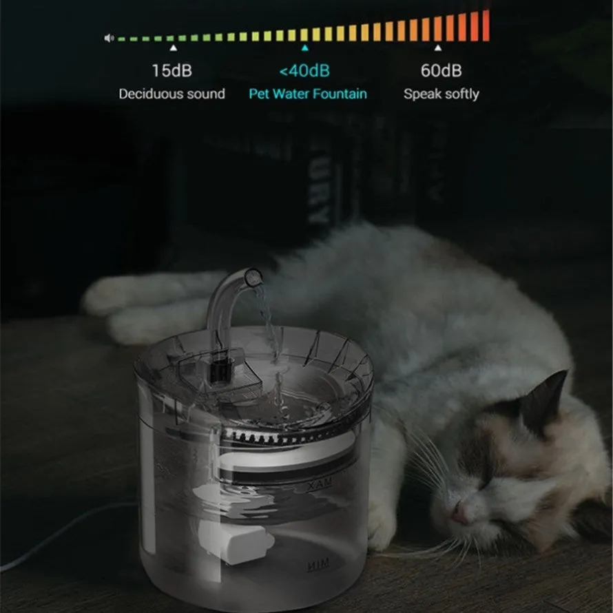 Electric Pet Water Fountain Cat Dog Automatic Sensor Drinking Dispenser Filter V201-W12783029