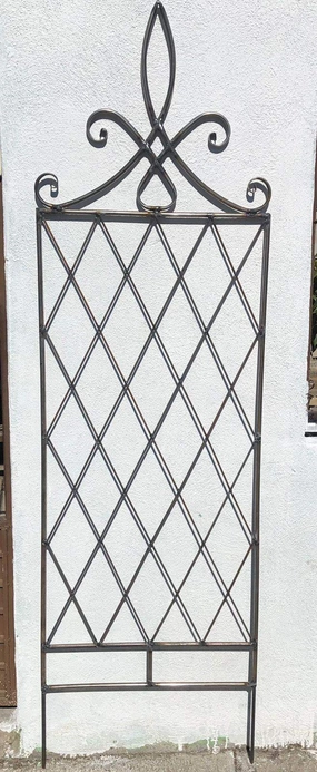 Elegant Henry Trellis with XX's & Curls on Top decorative plants  