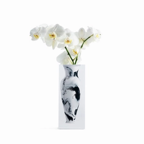 Elizabeth Vase - White Marble mini ornamental plant  