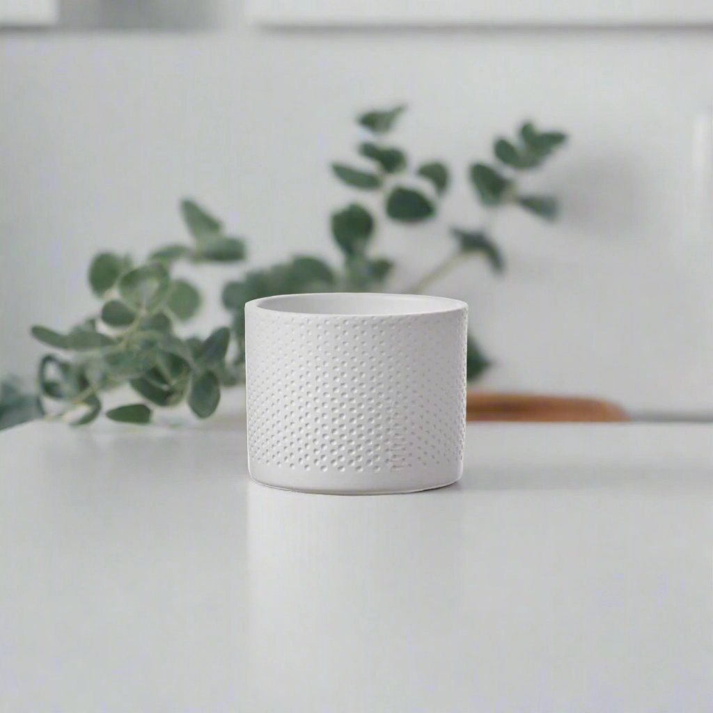 Era Pot Round White Mini plant seeds  