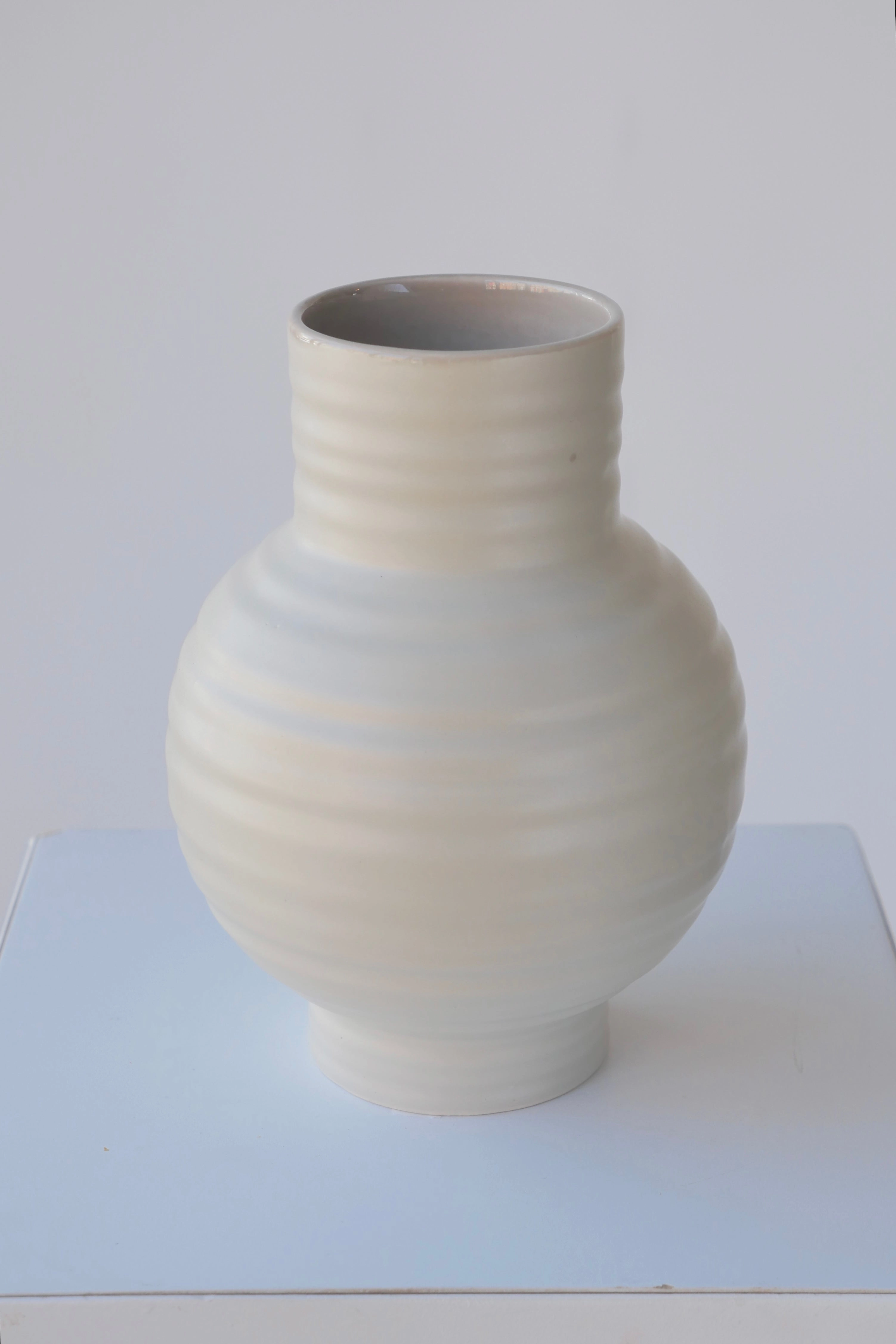 Essential Light Grey Ceramic Vase Large