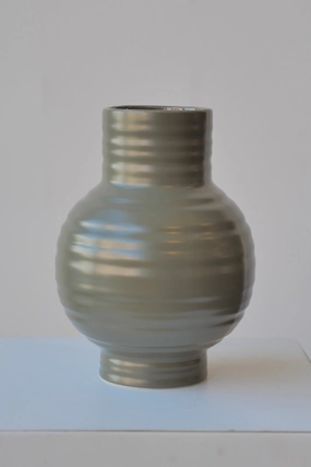 Essential Olive Ceramic Vase Large dried green plant  