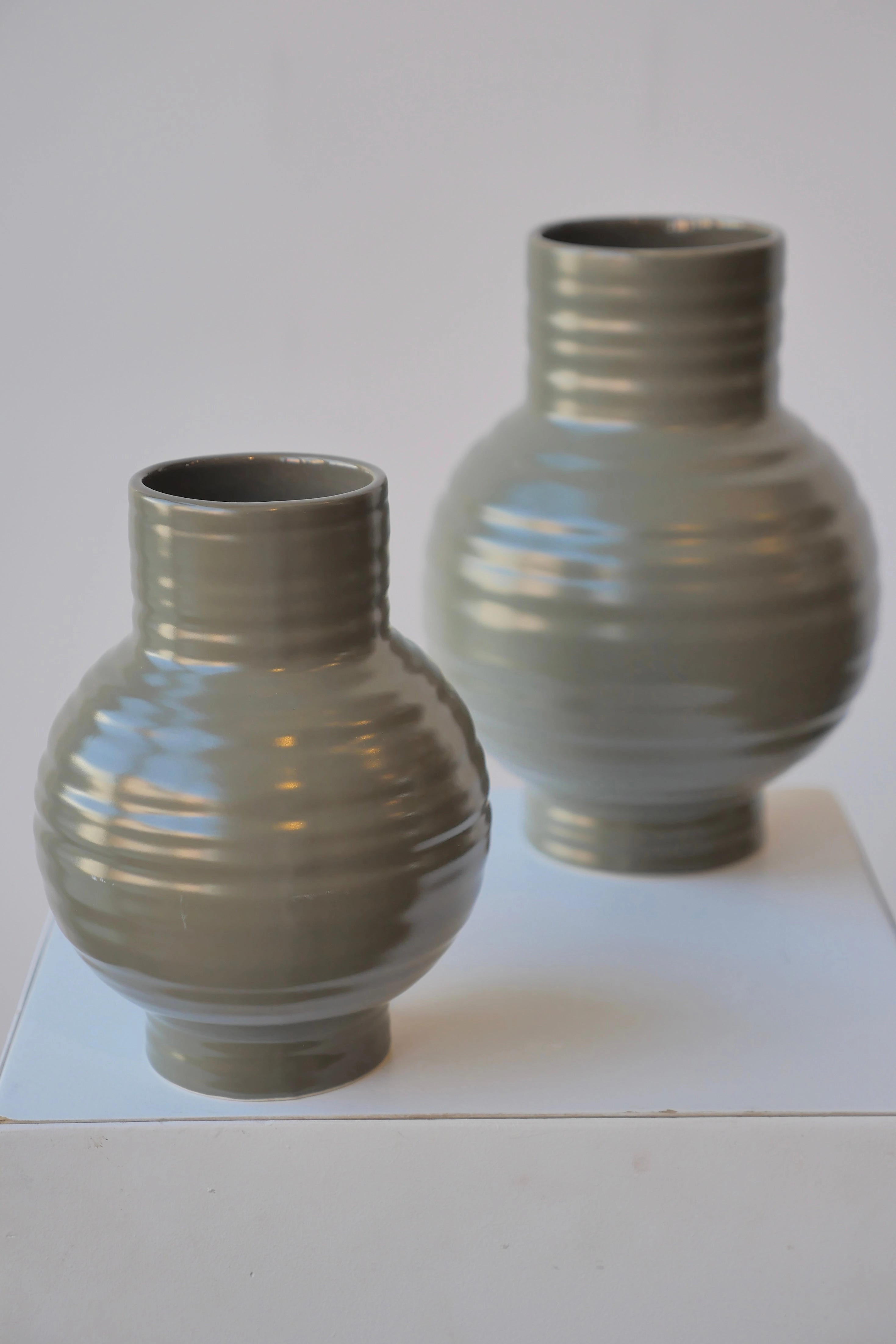 Essential Olive Ceramic Vase Small