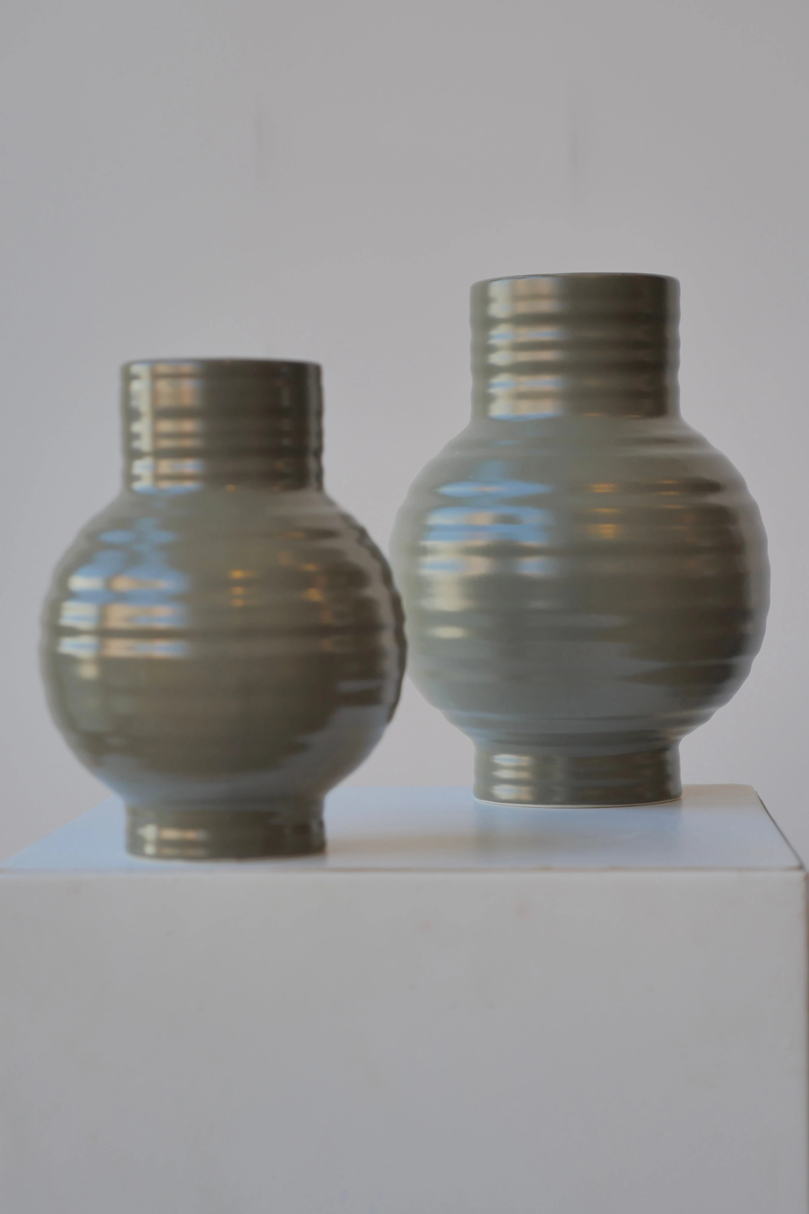 Essential Olive Ceramic Vase Small