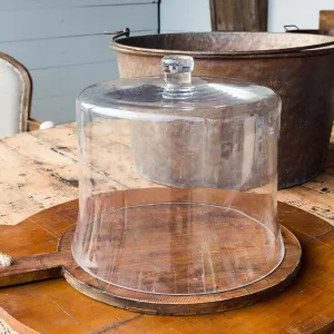 Estate Glass Cloche dried flowers  