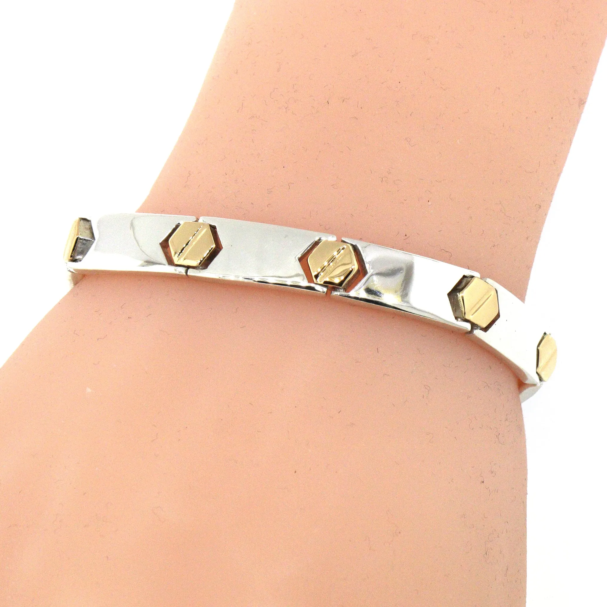 EstateBayanihan Sterling Silver and 18k Gold Bracelet